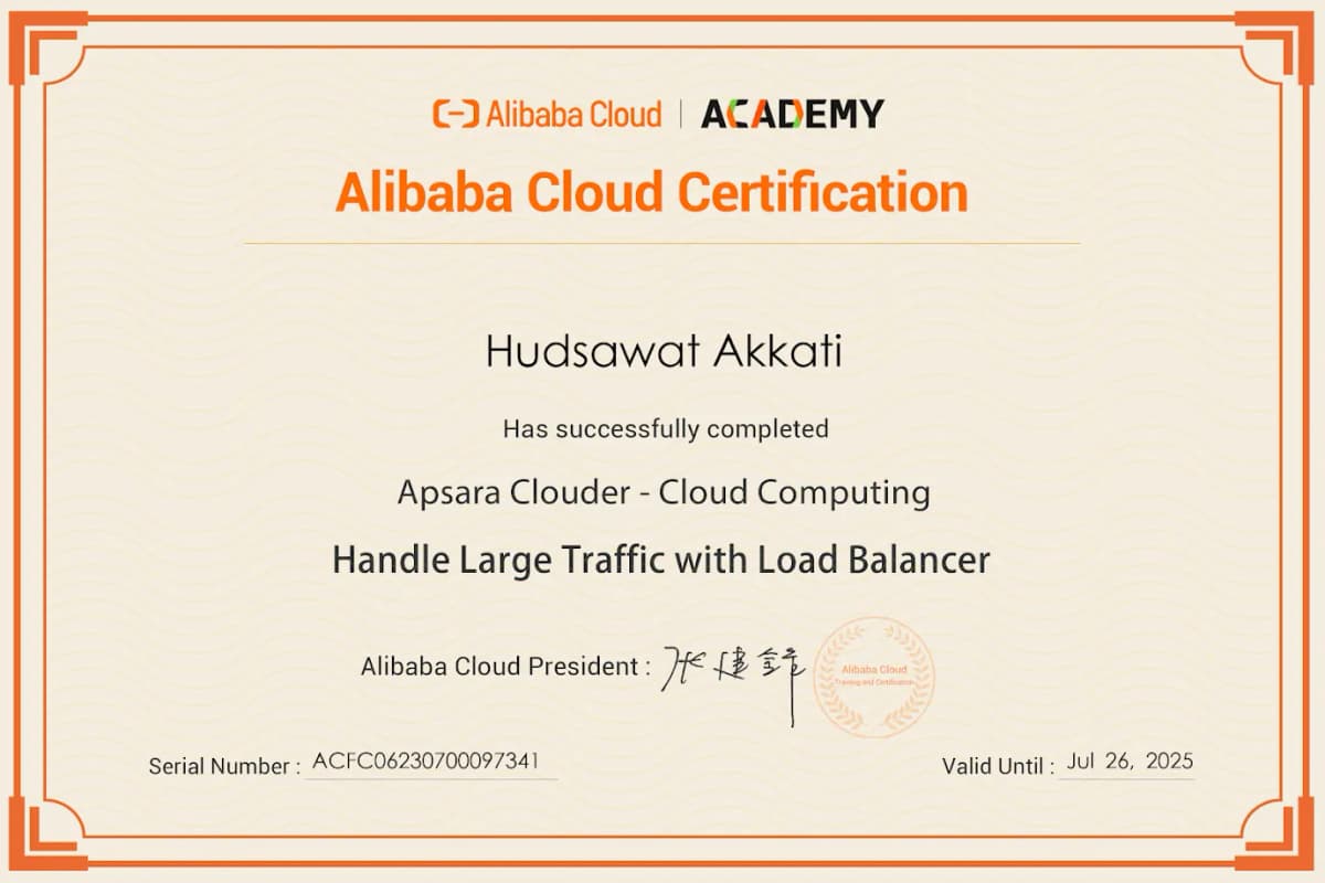 Alibaba Cloud Certified Handle Large Traffic with Load Balancer