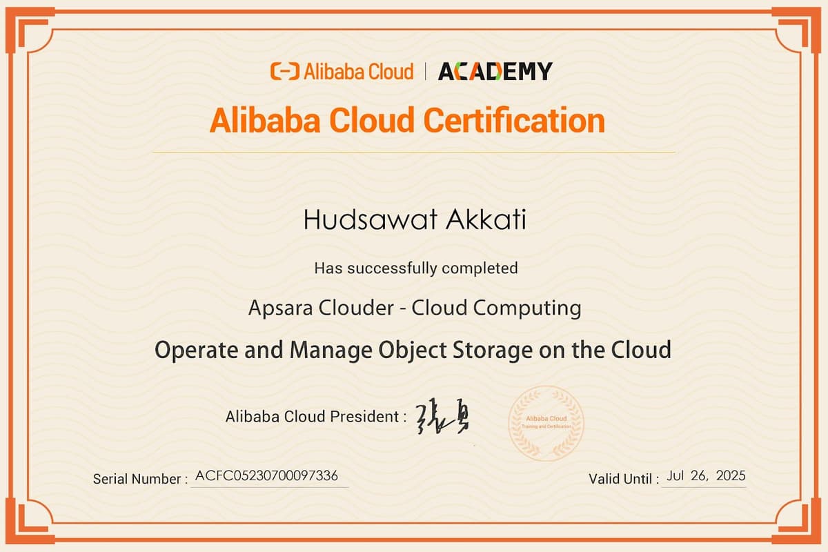 Alibaba Cloud Certified Operate and Manage Object Storage on the Cloud