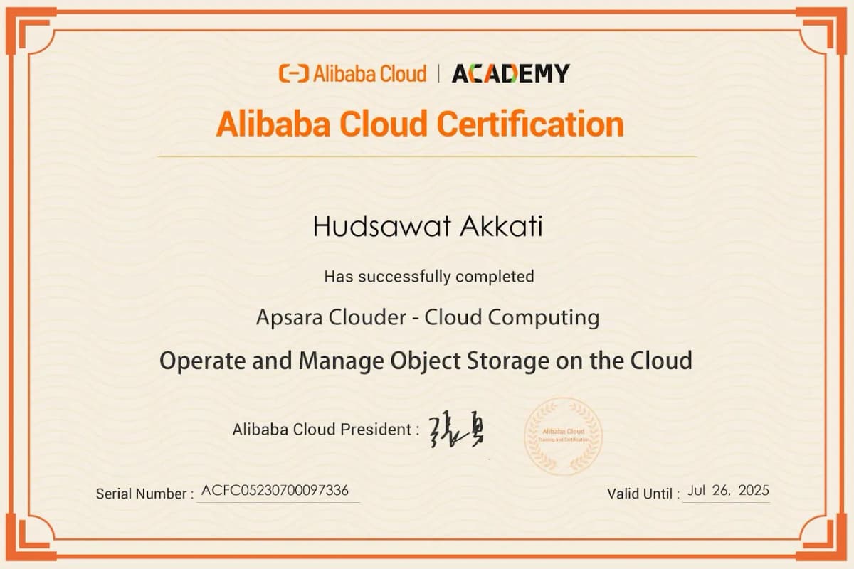 Alibaba Cloud Certified Operate and Manage Object Storage on the Cloud