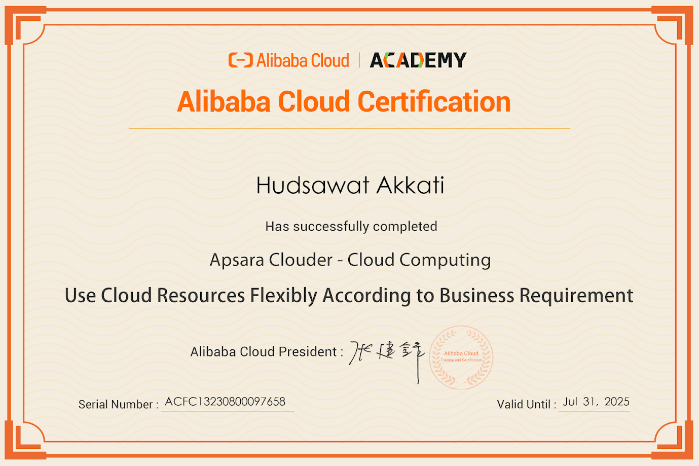 Alibaba Cloud Certified Use Cloud Resources Flexibly According to Business Requirement